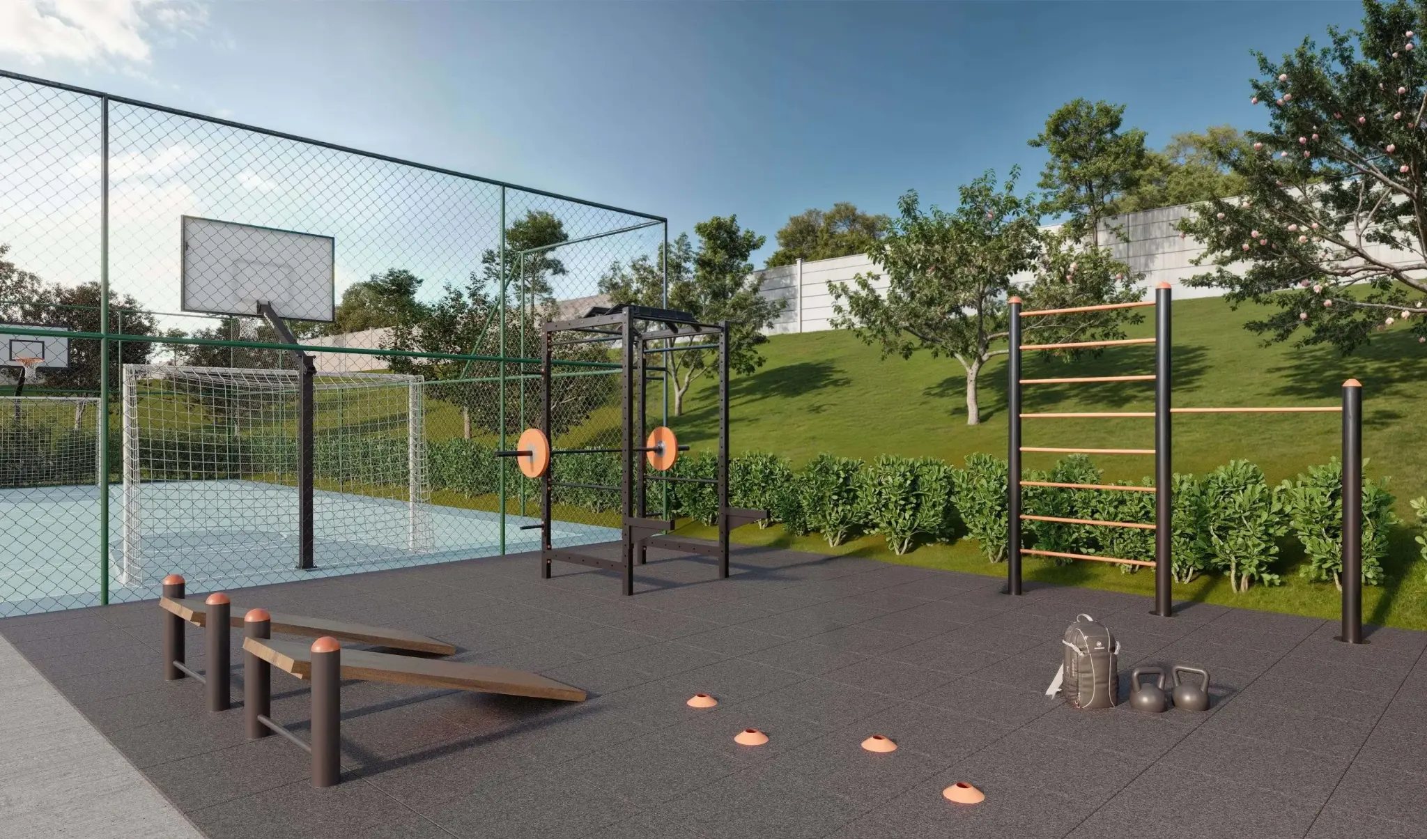 Área fitness ao ar livre